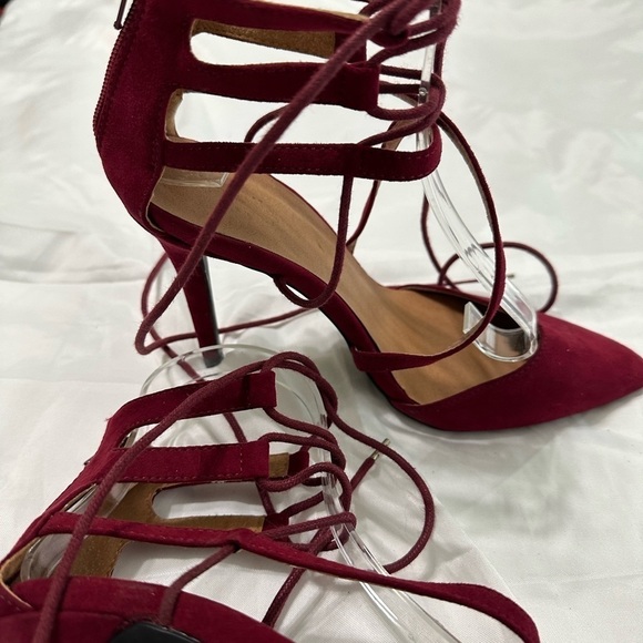 💙3/$20 Women’s maroon, high heels, gladiator style size 8 - Picture 4 of 10